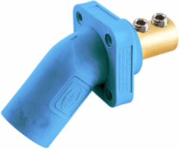 Single Pole Inlet, Angled, Double Set Screw, 400A, 2.400 Inch Width, Blue