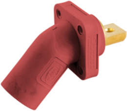 Single Pole Inlet 300/400A Series, Angled Buss Connection, 600V AC/DC, Red