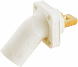 300/400A Series Angled Inlet with Buss Connection, 400A, 600V AC/DC, White