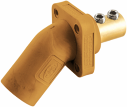 300/400A Angled Inlet, Double Set Screw, 4.3 Inch Wide, Orange