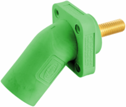 Single Pole Inlet Device, Angled, 400A, Green, 4.260 Inch Width