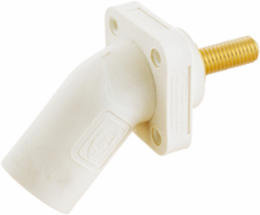300/400A Series Angled Inlet Receptacle with Threaded Stud, 600V AC/DC, 5.75 Inch Width
