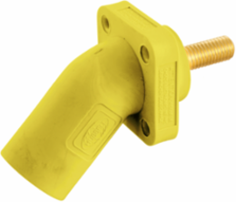 Single Pole Inlet Device, 400A, Angled Threaded Stud, Yellow