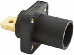 Heavy Duty Male Bus Receptacle, 300/400A 600V AC/DC, 1-Pole, Black