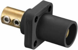 Heavy Duty Single Pole Receptacle, 400A, 600V AC/DC, Set Screw, Black