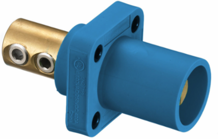 Heavy Duty Blue Male Receptacle, 1-Pole, 400A, 600V AC/DC, Screw Terminals