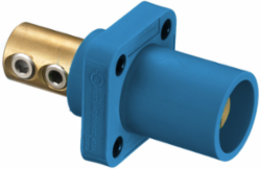 Heavy Duty Blue Male Receptacle, 1-Pole, 400A, 600V AC/DC, Screw Terminals
