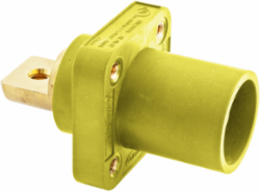 Industrial Grade Male Bus Receptacle 400A 600V AC/DC Single Pole Yellow