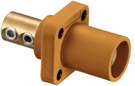 Industrial Grade 300/400A Single Pole Male Receptacle, 600V AC/DC, Thermoplastic