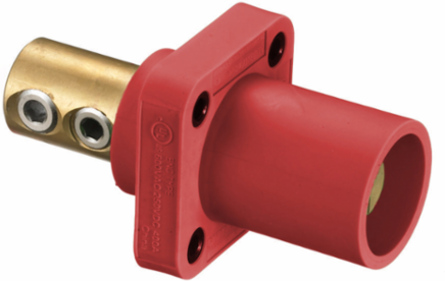 Industrial Grade 300/400A 600V AC/DC Male Receptacle, 5 Inch, Single Pole