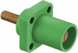 Heavy Duty Male Receptacle, 1-Pole, 300/400A, 600V AC/DC, Green