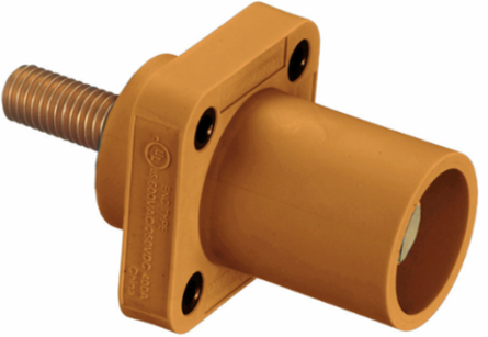 Heavy Duty Single Pole Male Receptacle 300/400A 600V AC/DC, 2.3 Inch Width