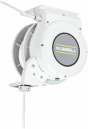 Motorized Cord Reel, White Cord, 45ft, #12/3 SJO, Wire Leads
