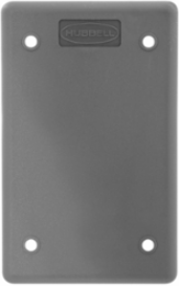 Wallplate Blank Cover 1-Gang for Portable Outlet Box Gray