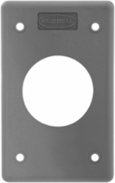 Gray 1-Gang Box Cover Plate, 1.60 Inch Opening, Thermoplastic Material