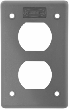 Gray 1-Gang Cover Plate for Portable Outlet Box, 2.84 Inch Width