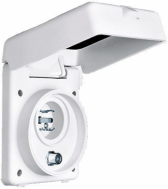 Marine Hull Inlet, Phone and TV, 4 Inch, 2-Pole, Thermoplastic, IP55