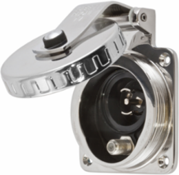 Marine Hull Inlet Wiring Device, 2-Pole, Watertight, Stainless Steel