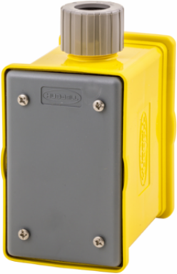Portable Outlet Box, Yellow Non-Metallic, 1-Gang, 5.38 In x 4.2 In x 3.18 In