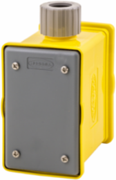 Portable Outlet Box, Yellow Non-Metallic, 1-Gang, 5.38 In x 4.2 In x 3.18 In