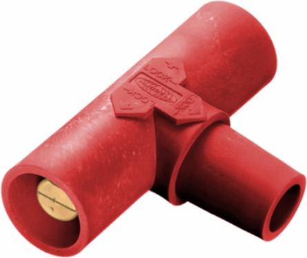 Industrial Grade Heavy Duty Parallel Tee, 400A 600V AC/DC, Brass & Elastomer, Red