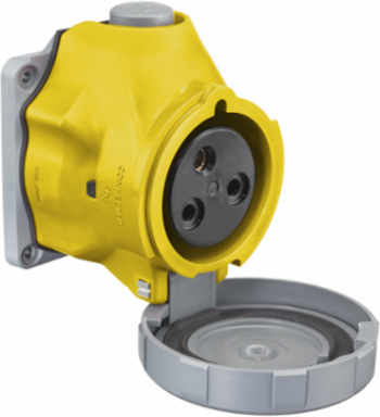 Watertight IEC Pin and Sleeve Switched Receptacle 30A 125V, 2-Pole, IP69k