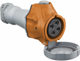 Watertight IEC Pin and Sleeve Switched Female Connector, 30A 125/250V, 3-Pole