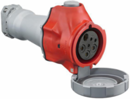 Heavy Duty 30A 600V Watertight Female Connector, 3-Pole 4-Wire, IP67