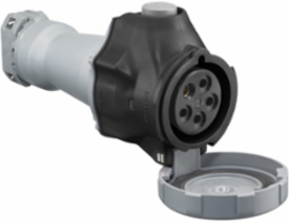 Heavy Duty Female Connector, 30A 347/600V, 4-Pole 5-Wire, NEMA 4X/IP69k