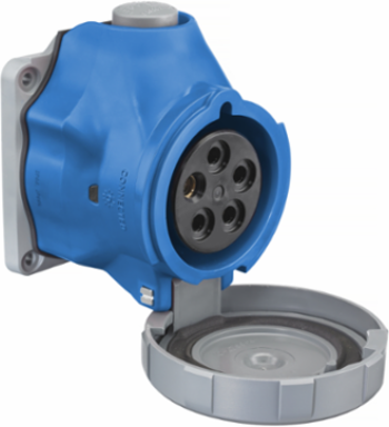 Watertight IEC Pin & Sleeve Switched Receptacle 30A 4-Pole 5-Wire