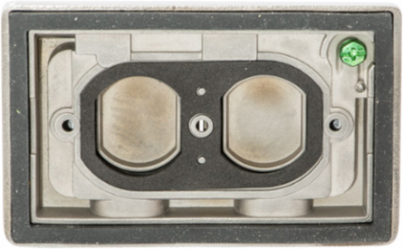1 Gang Stainless Steel Weatherproof Duplex Cover, 3.2 Inch Width