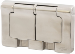1 Gang Stainless Steel Weatherproof Duplex Cover, 3.2 Inch Width