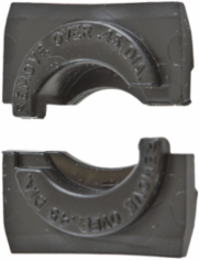 Twist-Lock Valise Cord Inserts, 4.500 Inch, Composite, Black, Bag of 40