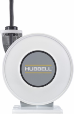 White Weatherproof Reel, 35 Ft, #10/4 SOW, 30 A, 600 VAC