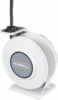 White Weatherproof Reel, 35 Ft, #10/4 SOW, 30 A, 600 VAC