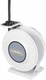 White Weatherproof Reel, 35 Ft, #10/4 SOW, 30 A, 600 VAC