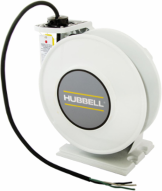 White Weatherproof Reel, 40 Ft, 20 A, 600 VAC, #12/4 SOW