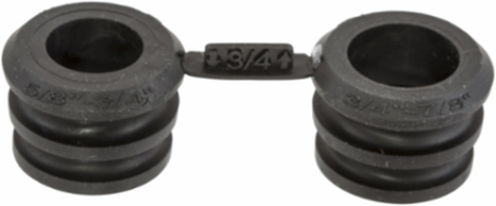 Watertight Bushing Set, Size 2, 20A Twist-Lock, Black