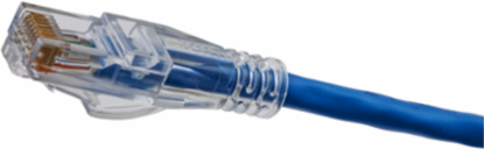 Cat 5E Slim Patch Cord 3 ft, Copper, Blue, RJ45, Grit 600V AC
