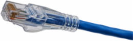 Cat 5E Slim Patch Cord 3 ft, Copper, Blue, RJ45, Grit 600V AC