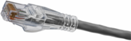 Cat 5e Slim Patch Cord, 1 ft Length, Gray, 8-Conductor, RJ45 Connector