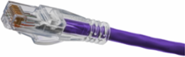 Copper Patch Cord 1 ft Cat 5e Slim RJ45 Grit 24 AWG Purple