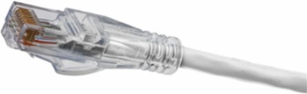 Cat 5E Patch Cord, 3 Foot Length, 8-Conductor, Stranded, RJ45, White