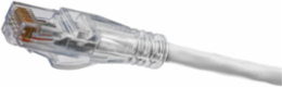 Cat 5e Slim Patch Cord, 20 ft Length, 8-Conductor, RJ45 Connector, White