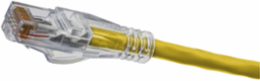 Cat 5e Slim Patch Cord 1 ft Yellow, 8-Conductor, RJ45, Flame Retardant PVC