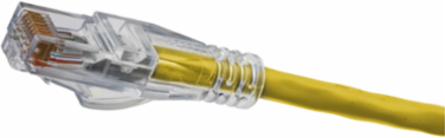SPEEDGAIN Cat 5e Slim Patch Cord, 20 ft, RJ45, Yellow, Copper