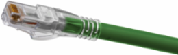 Cat6A Patch Cord, Slim, 40 Inch Length, Green, 8-Conductor, 600V AC