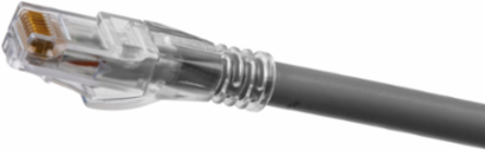 Cat6A Slim Patch Cord, 7 Inch Length, Gray, 8-Conductor
