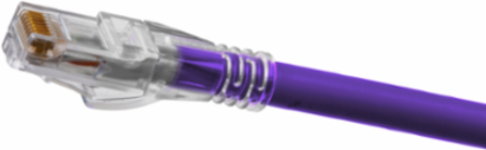 Cat6A Slim Patch Cord 35 Ft Purple 8-Conductor
