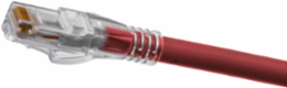 Cat6A Slim Patch Cord, 1 ft, Red, 8-Conductor, RJ45 Connector